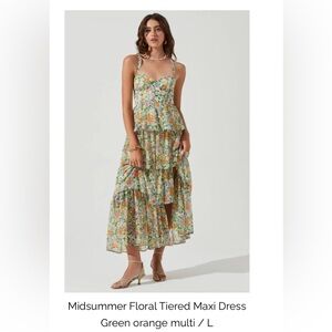 ASTR Midsummer Floral Tiered Maxi Dress